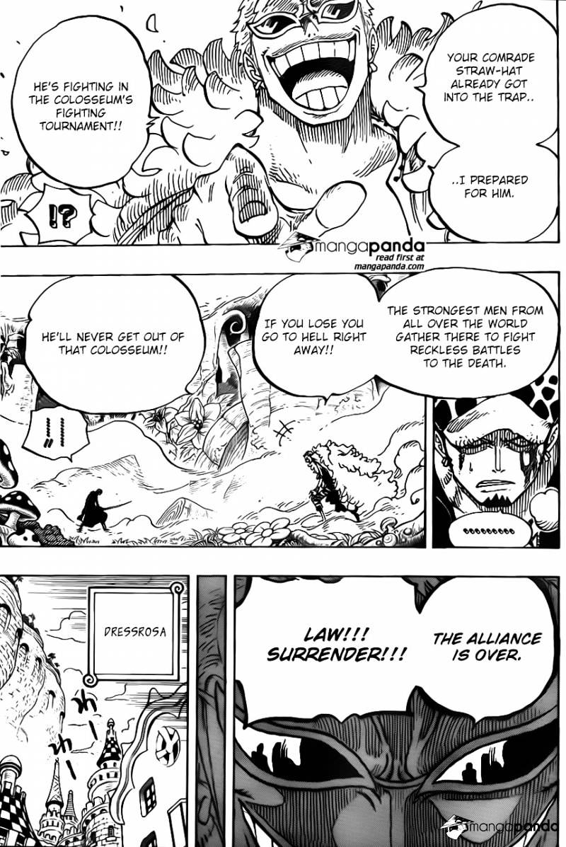 One Piece, Chapter 718 - The Riku kingdom army of the flower garden image 17