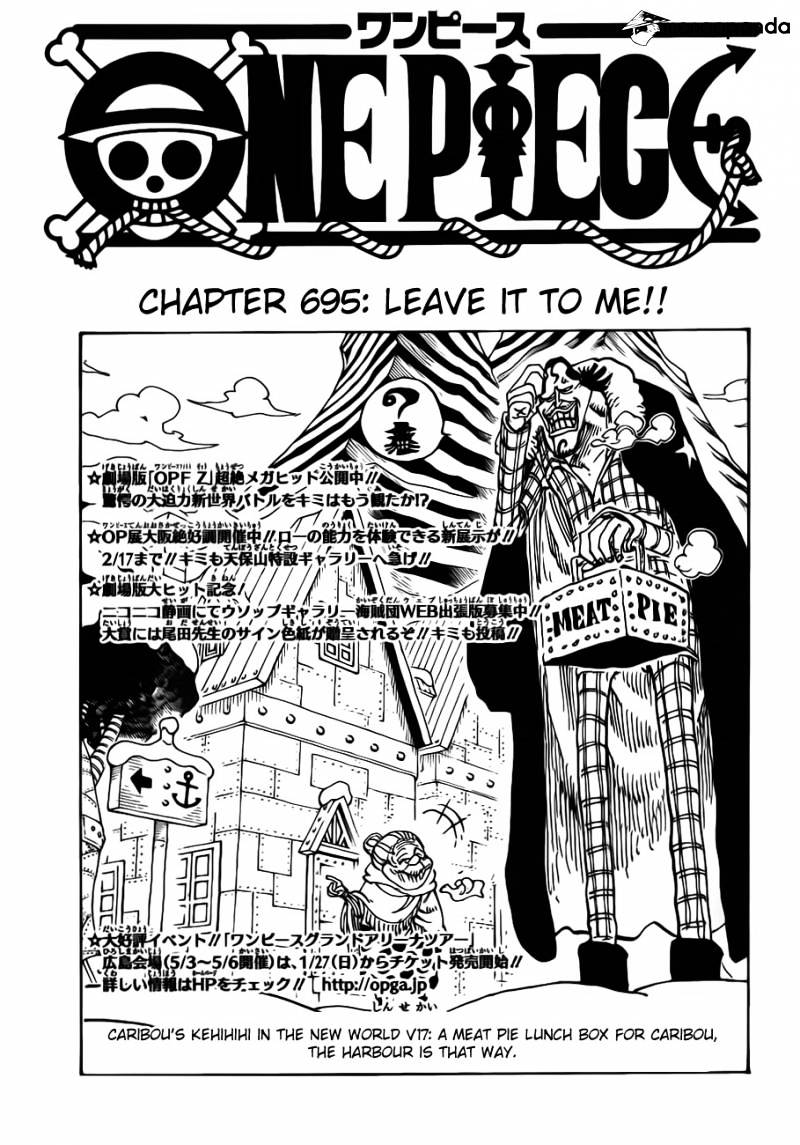 One Piece, Chapter 695 - Leave it to me!! image 03