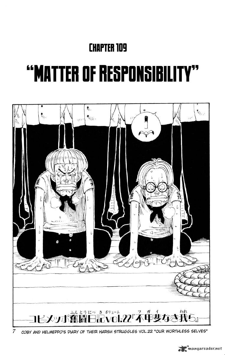 One Piece, Chapter 109 - Problems with Responsibilty image 07