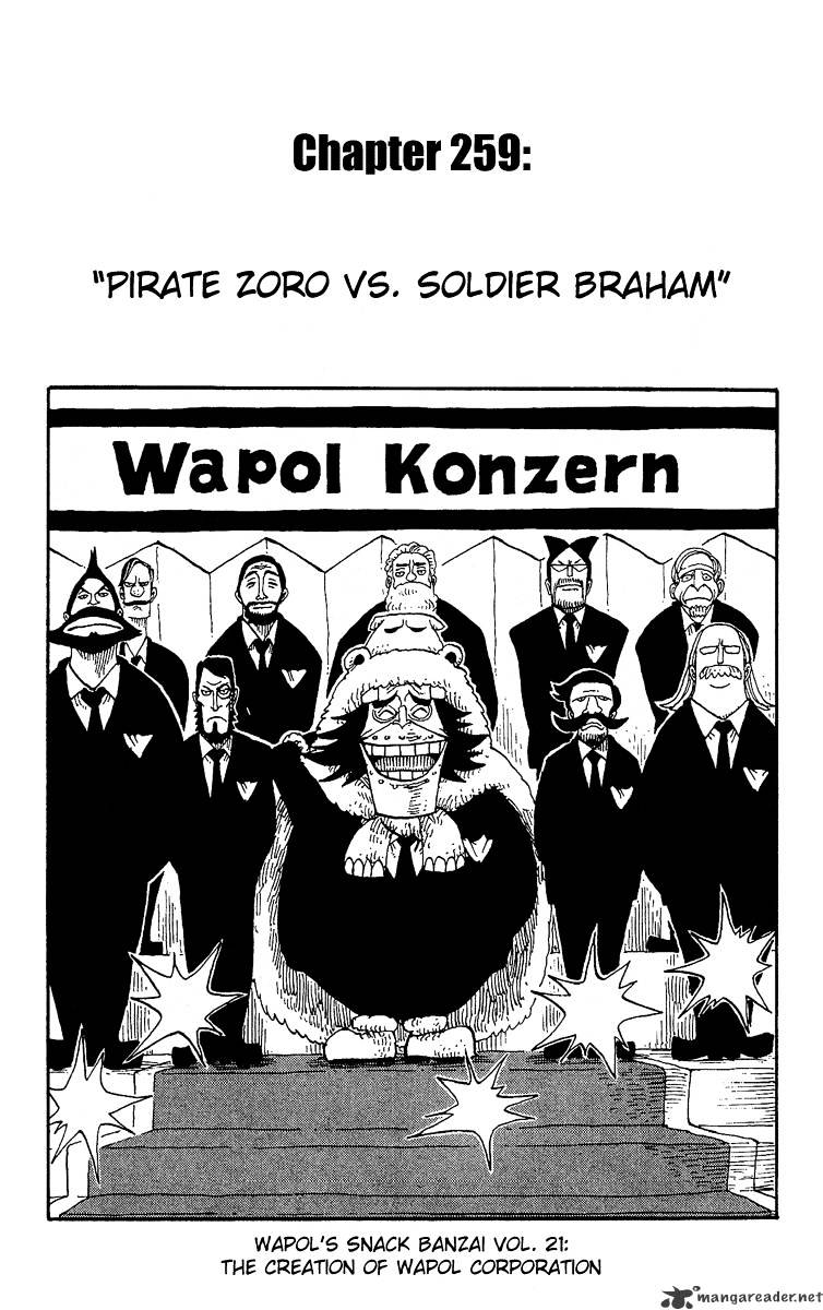 One Piece, Chapter 259 - Zoro Vs Braham image 01